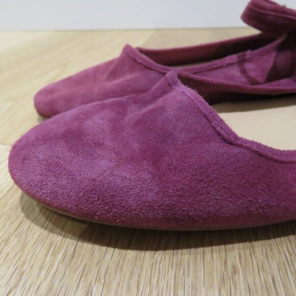 CARON CALLAHAN Ellie Mary Jane Flat Shoes Mulberry Suede Quiet Luxury Academia - Picture 3 of 14